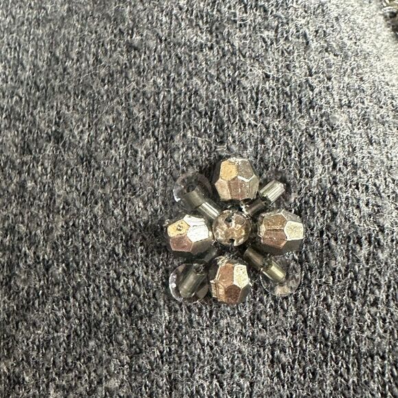 Forever 21 Charcoal Embellished Sweater Size L - Picture 7 of 9